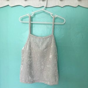 White velvet crop top